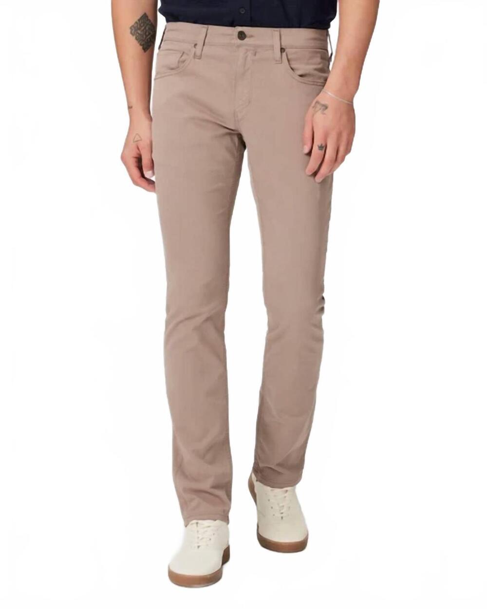 NEW PAIGE federal slim straight leg jeans in toasted almond